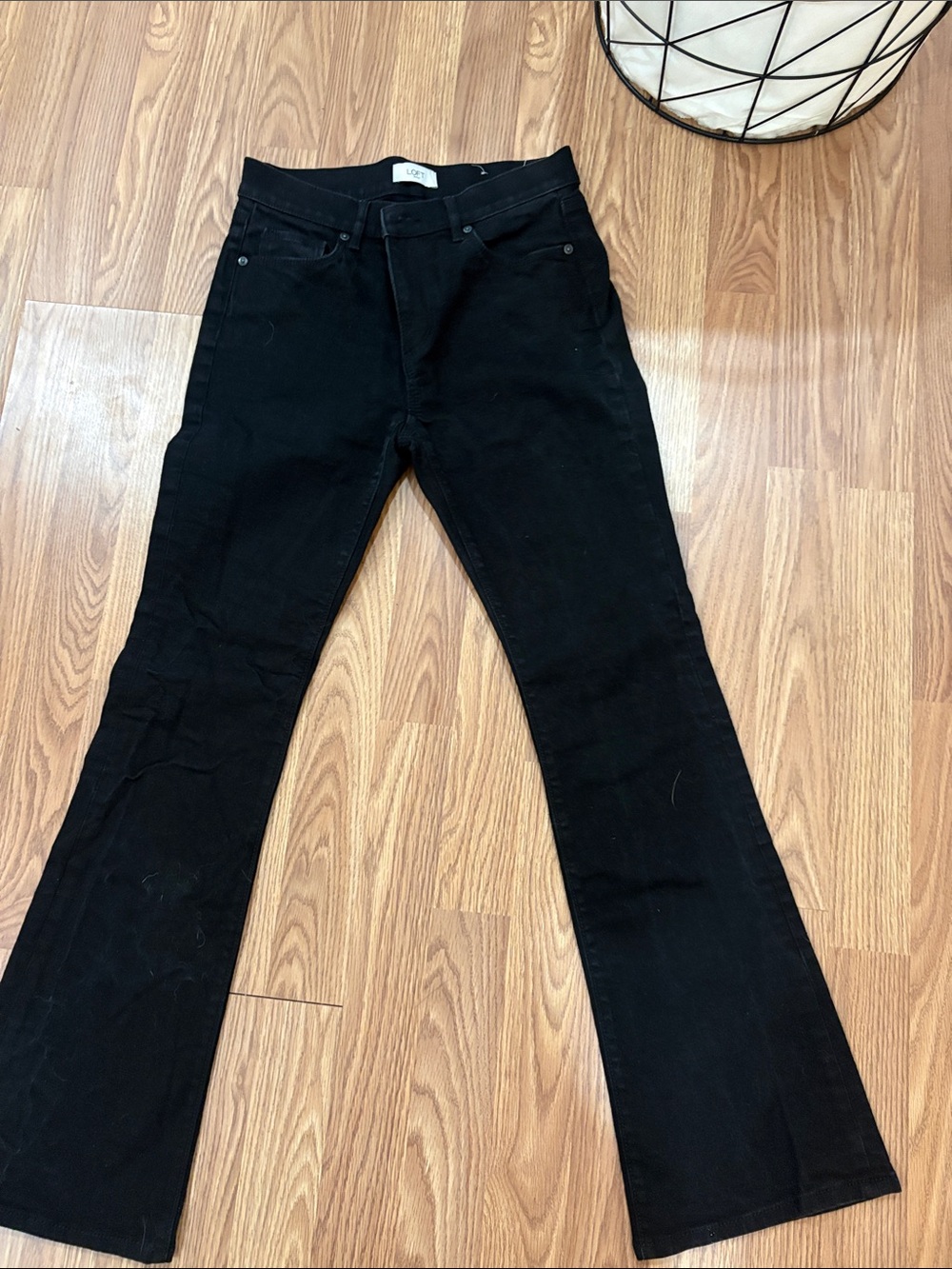 Loft Women's Black Flared Jeans
